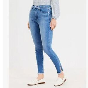 Loft Curvy Skinny Ankle Jeans Pants
